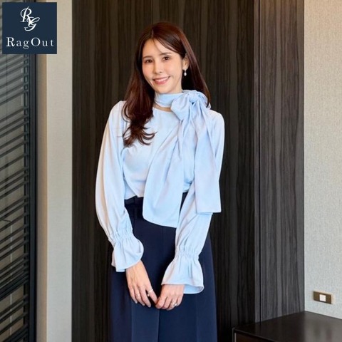 レディース　リボンブラウス（Yukika×RagOut）