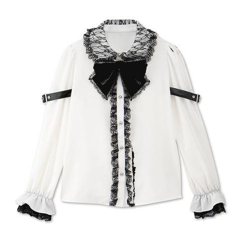 レディース　袖ベルトブラウス（えすちゃん×majoretty）