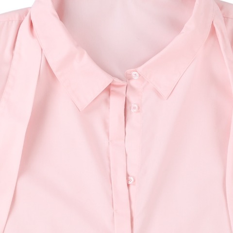 レディース【2L～4L】　ネクタイ付きシャツ（Derelikt×安藤うぃ）