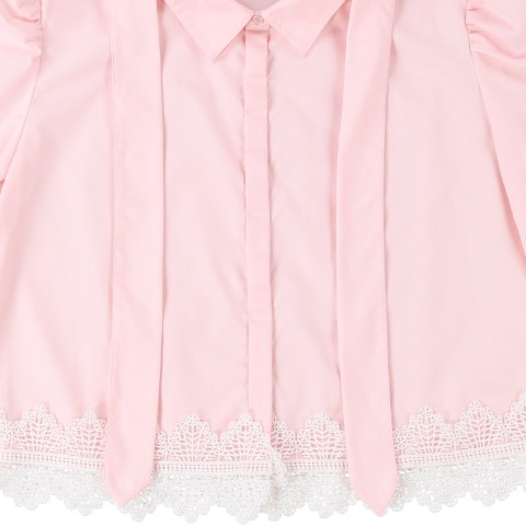 レディース【2L～4L】　ネクタイ付きシャツ（Derelikt×安藤うぃ）