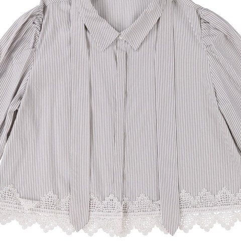 レディース【2L～4L】　ネクタイ付きシャツ（Derelikt×安藤うぃ）