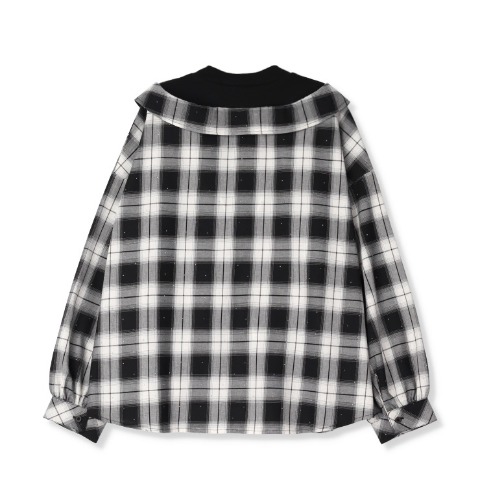レディース　チェック柄ドッキングシャツ（SUREVE）