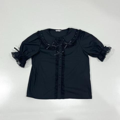 レディース　5分袖ブラウス（まゆろん×majoretty）