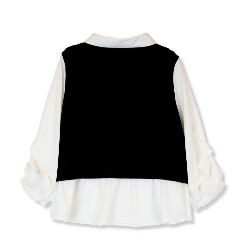 レディース　袖タックドッキングシャツ（SUREVE）