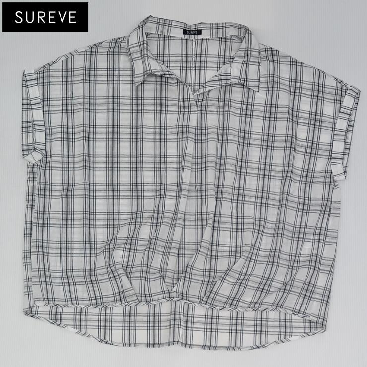 レディース【3L・4L】 裾タックチェック柄シャツ（SUREVE） | アベイル