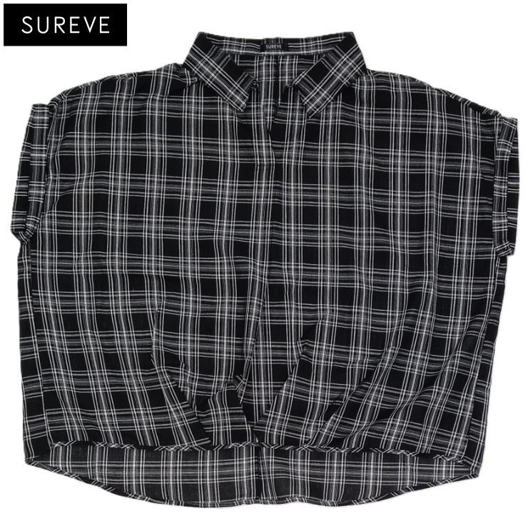 レディース【3L・4L】 裾タックチェック柄シャツ（SUREVE） | アベイル