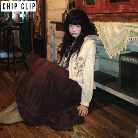 レディース　ベスト（CHIP CLIP×はる）