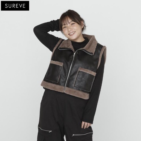 レディース　ボアベスト（SUREVE）
