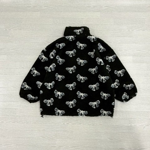 レディース　リボン柄ボアブルゾン（あいちゃん×CHIP CLIP）