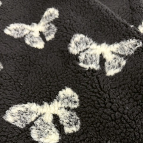 レディース　リボン柄ボアブルゾン（あいちゃん×CHIP CLIP）