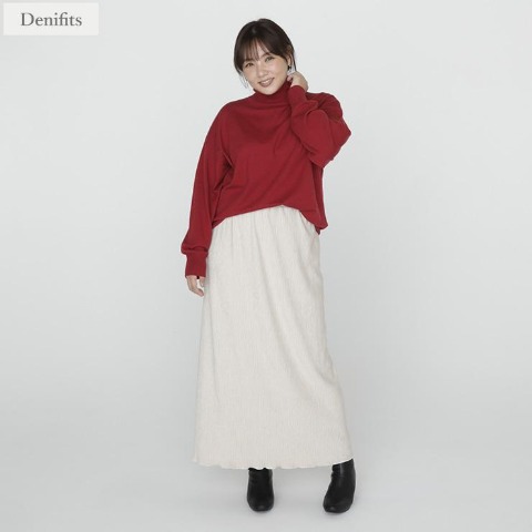 レディース　プリーツナロースカート（Denifits）