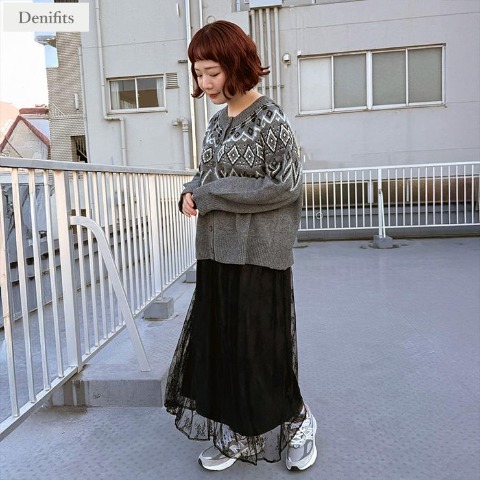 レディース　レーススカート（ごりちゃん×Denifits）