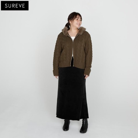 レディース　ベロアメロースカート（SUREVE）