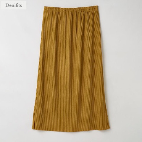 レディース　プリーツナロースカート（Denifits）