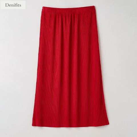 レディース　プリーツナロースカート（Denifits）