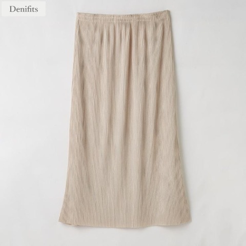 レディース　プリーツナロースカート（Denifits）