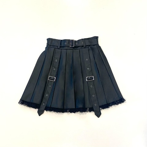 レディース　ベルト付プリーツスカート（majoretty）