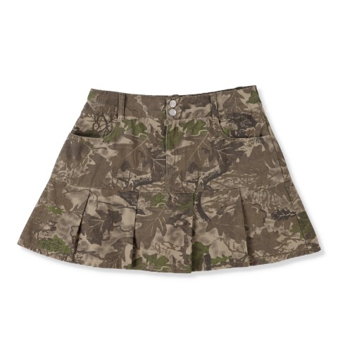 レディース　迷彩柄プリーツスカート（CHIP CLIP）