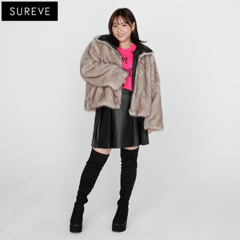レディース　プリーツミニスカート（SUREVE）