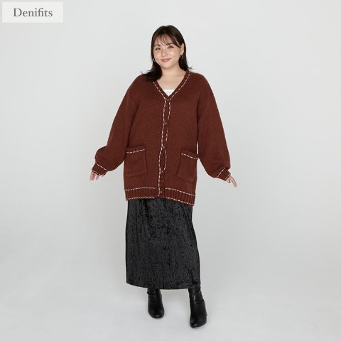 レディース　プリーツナロースカート（Denifits）