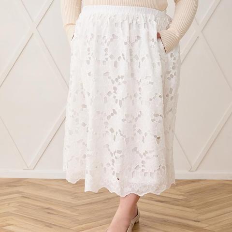 レディース【2L～4L】　レーススカート（RagOut×masami）