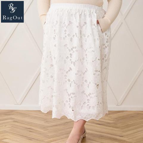 レディース【2L～4L】　レーススカート（RagOut×masami）