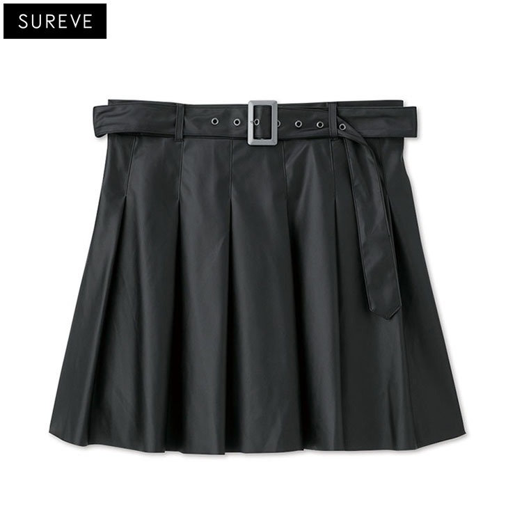 レディース【3L・4L】 合皮プリーツミニスカート（SUREVE） | アベイル