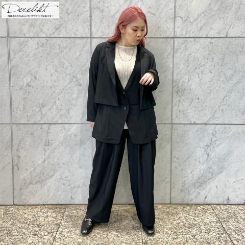 レディース【2L～4L】　ストレートパンツ（Derelikt×安藤うぃ）
