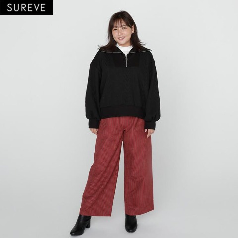 レディース　ストライプイージーパンツ（SUREVE）