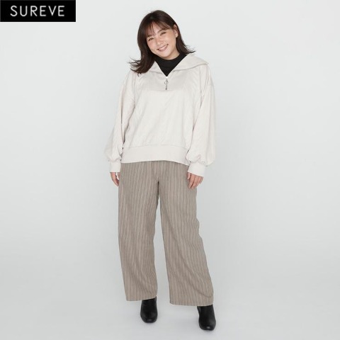 レディース　ストライプイージーパンツ（SUREVE）