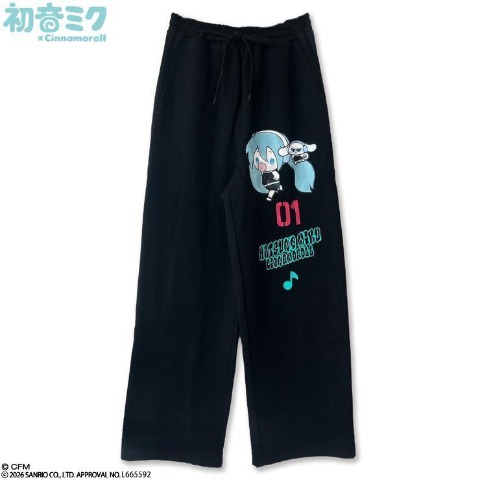 レディース　スウェットパンツ（シナモロール×初音ミク）