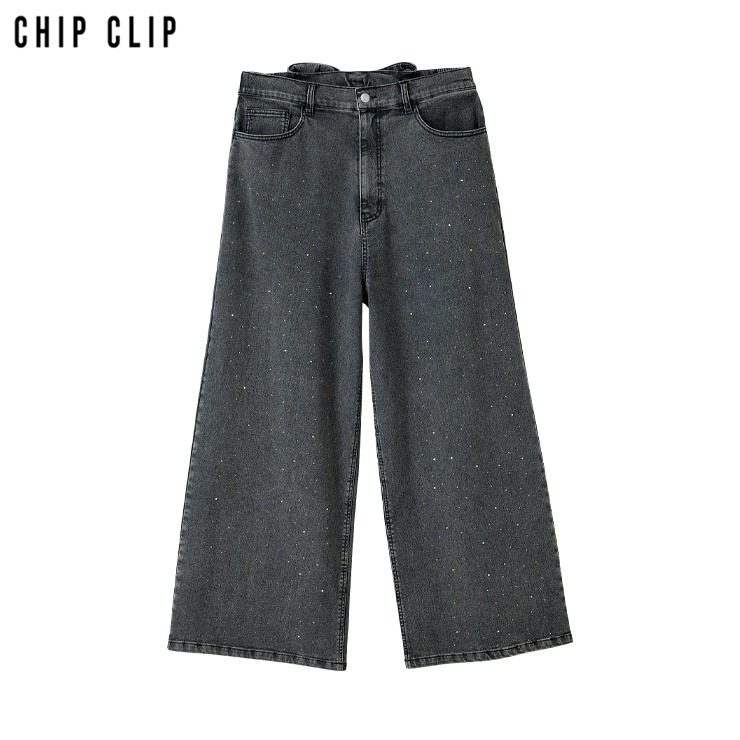 レディース【2L～4L】 バックリボンデニムパンツ（CHIP CLIP