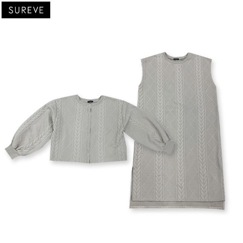 レディース　カーディガン+ワンピースセット（SUREVE）