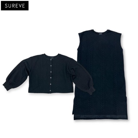 レディース　カーディガン+ワンピースセット（SUREVE）