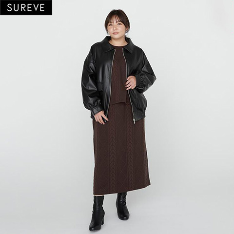 レディース　プルオーバー+スカートセット（SUREVE）