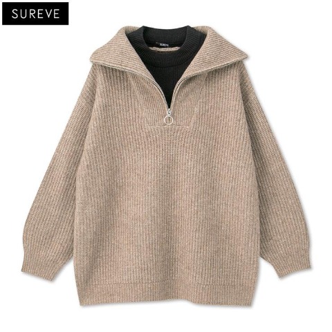 レディース　ドッキングニットワンピース（SUREVE）