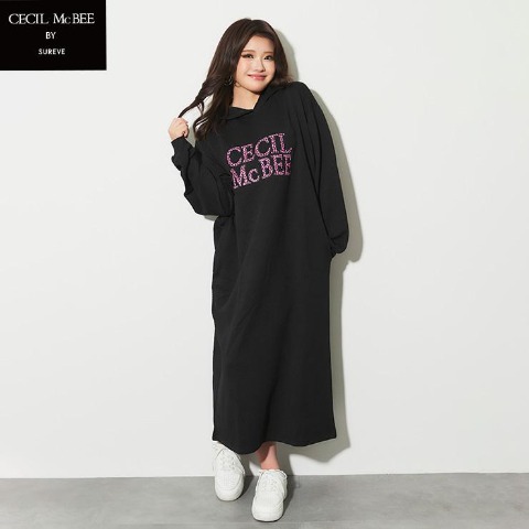 レディース　ロゴパーカワンピース（CECIL McBEE×SUREVE）
