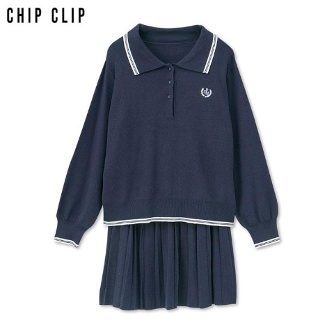 レディース　ニットプルオーバー+スカートセット（CHIP CLIP）