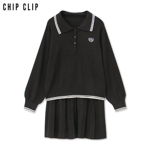 レディース　ニットプルオーバー+スカートセット（CHIP CLIP）