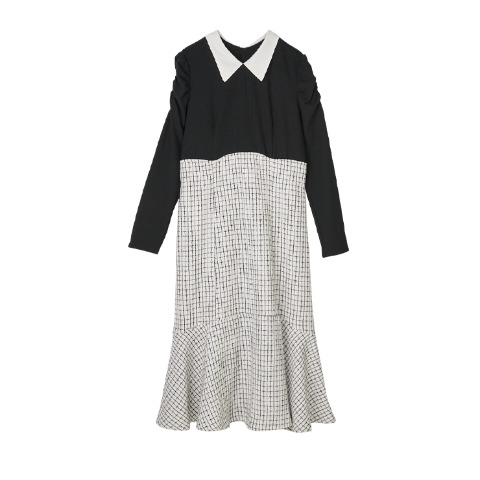 レディース　襟付きドッキングワンピース（CHIP CLIP）