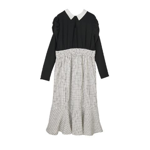 レディース　襟付きドッキングワンピース（CHIP CLIP）