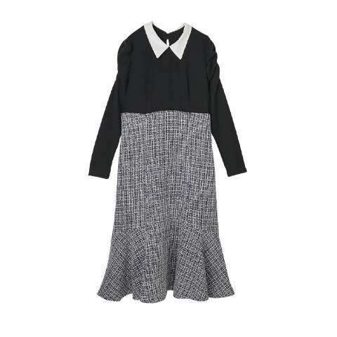 レディース　襟付きドッキングワンピース（CHIP CLIP）