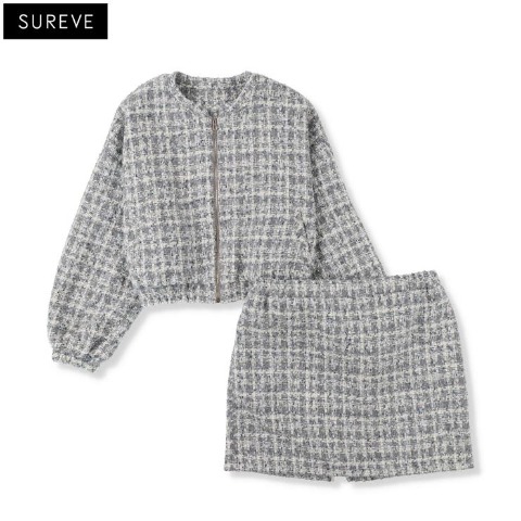 レディース　ブルゾン+ミニスカートセット（SUREVE）