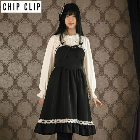 レディース【2L～4L】　ジャンパースカート（Wonder Tea Party×CHIP CLIP）