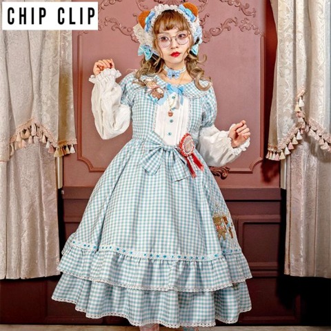 レディース【2L～4L】　半袖ワンピース（CHIP CLIP×五月アイ）