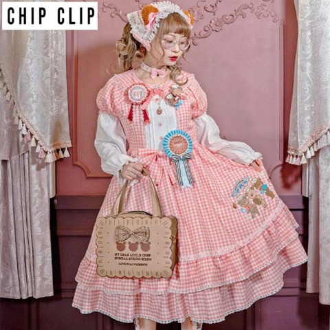 レディース【2L～4L】　半袖ワンピース（CHIP CLIP×五月アイ）