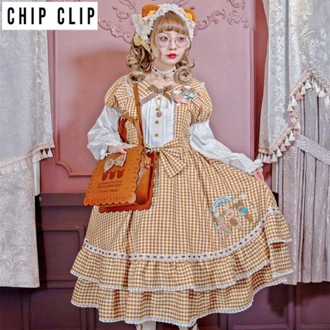 レディース【2L～4L】　半袖ワンピース（CHIP CLIP×五月アイ）