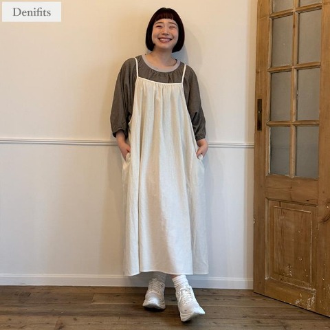 レディース　ギャザーキャミワンピース（Denifits×ごりちゃん）
