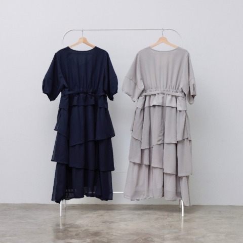 レディース【2L～4L】　アシンメトリーワンピース（RagOut×masami）