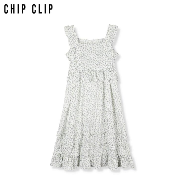 レディース【2L～4L】 小花柄ジャンパースカート（CHIP CLIP